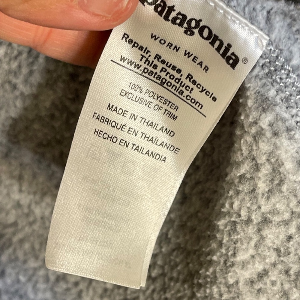 Women's Better Sweater Patagonia Light Birch White Quarter-Zip Fleece Pullover - Picture 8 of 9